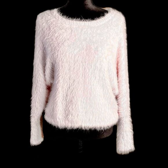 Jessica Simpson | Light Pink Super Soft Fluffy Eyelash Sweater | Size Medium - Picture 1 of 9
